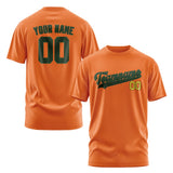 Custom Orange Dark Green T-Shirt