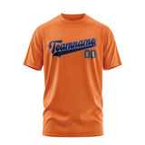Custom Orange Navy T-Shirt