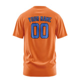 Custom Orange Sky Blue T-Shirt