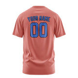 Custom Copper Rose Sky Blue T-Shirt
