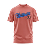 Custom Copper Rose Sky Blue T-Shirt
