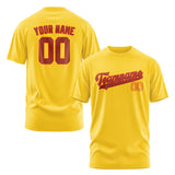 Custom Gold Coral Red T-Shirt