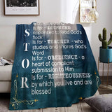 Gifts for Pastor Blanket - P is for the Preacher God called you to be,” From Congregation, Birthday, Christmas, Everyday Encouragement, Inspirational Motivational