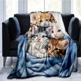 Gifts for Cat Lovers Blanket - Cats are the Best Medicine - From Family, Birthday, Christmas, Everyday Encouragement, Inspirational