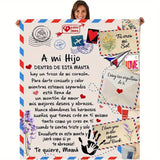 Gifts for Son Blanket, “Te quiero, Mamá”, From Mom, Birthday, Graduation, Christmas, Inspirational Motivational