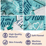 Blanket for Aunt Gifts, “Best Aunt Ever”, From Niece or Nephew, Birthday Christmas Holiday Graduation, Inspirational Motivational