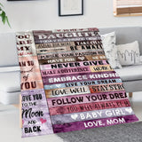 Blanket for Daughter Gifts - You Are My Sunshine I Am So Proud of You - From Mom, Birthday Christmas Graduation, Inspirational Encouragement