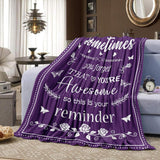Blanket for Son Gifts, “Sometimes you forget that you’re awesome so this is your reminder”, From Mom Dad, Birthday, Christmas, Inspirational