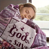 Inspirational Gifts for Daughter Blanket - God says I am - From Parents, Birthday, Christmas, Everyday Encouragement, Motivational Faith