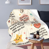 Blanket for Son Gifts, “This Is a Blanket Filled With Appreciation”, From Mom Dad, Birthday, Christmas, Graduation, Motivational Inspirational