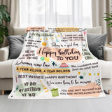 Blanket for Daughter Gifts, “Happy birthday to you”, From Mom Dad, Birthday Christmas Graduation Holiday, Inspirational Motivational