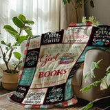 Blanket for Daughter Gifts - Once Upon a Time There Was a Girl Who Really Loved Books It Was Me The End - From Parents, Birthday Christmas Graduation Everyday Encouragement, Inspirational Motivational