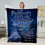 Gifts for Granddaughter Blanket, “Never Forget That I Love You As You Grow Older”, From Grandparents, Birthday Christmas Graduation, Inspirational