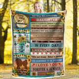 Blanket for Daughter Gifts - You Are My Sunshine, I Am So Proud You, I Love You to the Moon and Back - From Mom, Birthday, Christmas, Everyday Encouragement, Inspirational Motivational