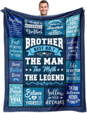 Blanket for Brother Gifts, “Brother Best No. 1 The Man The Myth The Legend”, From Sister or Family, Birthday Christmas Graduation, Inspirational