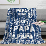 Gifts for Papa Blanket - It's a Papa Thing You Wouldn't Understand - From Children Grandchildren, Birthday Christmas Holiday, Inspirational Motivational