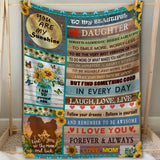 Blanket for Daughter Gifts - You Are My Sunshine, I Am So Proud You, I Love You to the Moon and Back - From Mom, Birthday, Christmas, Everyday Encouragement, Inspirational Motivational