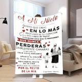 Blanket for Grandson Gifts - A Mi Nieto Quiero Que Creas en Lo Más Profundo de Tu Corazón - From Grandma, Birthday Christmas Graduation, Inspirational Motivational