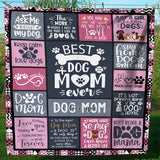 Gift for Dog Mom Blanket - Best Dog Mom Ever - From Parents, Birthday, Christmas, Everyday Encouragement, Inspirational