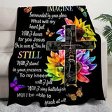Blanket for Christian Gifts - I Can Only Imagine Surrounded by Your Glory What Will My Heart Feel - From Parents, Birthday Christmas Everyday Encouragement, Inspirational Motivational Blanket