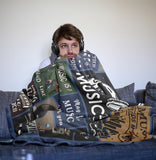 Blanket for Son Gifts, “May the Music Be With You”, From Mom Dad, Birthday, Christmas, Graduation, Inspirational, Motivational