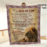Blanket for Son-in-Law Gifts - To my Son-in-Law I hope you know what you mean to me,” From Mom-in-Law, Birthday, Christmas, Everyday Encouragement, Inspirational