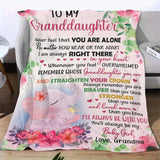Blanket for Granddaughter Gifts - To My Granddaughter Never Feel That You Are Alone,” From Grandma, Birthday, Christmas, Everyday Encouragement, Inspirational Motivational