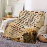 Blanket for Son-in-Law Gifts - To my Son-in-Law I hope you know what you mean to me,” From Mom-in-Law, Birthday, Christmas, Everyday Encouragement, Inspirational