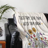 Blanket for Teacher Gifts, “Teach Them, Love Them, Watch Them Grow Amazing Teachers Are Easy to Love and Impossible to Forget”, From Students, Birthday Christmas Graduation, Inspirational