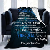 Gifts for Grandson Blanket - To My Amazing Grandson I Want You to Believe Deep in Your Heart,” From Grandma, Birthday, Graduation, Everyday Encouragement, Inspirational