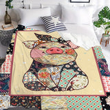 Gifts for Pig Lover Blanket - Love You So Much - From Parents, Birthday, Christmas, Everyday Encouragement, Inspirational Animal