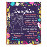 Blanket for Daughter Gifts - To My Daughter I Hugged This Soft Blanket and Squeezed It Really Tight - From Mommy, Birthday Christmas Everyday Encouragement, Inspirational Motivational