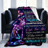 Blanket for Daughter Gifts - To My Daughter When you wrap yourself up in this blanket I'll always be with you,” From Mom, Birthday, Christmas, Graduation, Inspirational Encouragement