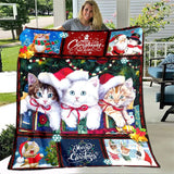 Christmas Blanket for Cat Lovers - Merry Christmas,” From Family, Christmas, Holiday, Everyday Encouragement, Festive Winter