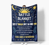 Blanket for Son Gifts, “Battle Blanket, Life Is Tough But So Are You”, From Mom Dad, Birthday, Graduation, Everyday Encouragement, Inspirational