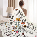 Blanket for Son Gifts, “You Are… Beautiful, Victorious, Strong, Never Alone, Always Loved”, From Parents, Birthday, Graduation, Inspirational