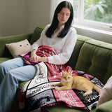 Blanket for Cat Mom Gifts, "Cat Mom", From Daughter Son, Birthday Christmas Holiday Everyday Encouragement, Inspirational