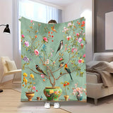 Inspirational Gifts Blanket - Grow through what you go through - From Parents, Birthday, Graduation, Everyday Encouragement, Motivational
