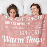Blanket for Daughter Gifts, “Warm Hugs”, From Mom Dad, Birthday Christmas Graduation Holiday, Inspirational Motivational