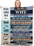 Blanket for Wife Gifts, “Never Forget That I Love You”, From Husband, Birthday Christmas Anniversary Holiday, Inspirational Romantic