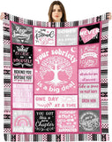 Blanket for Daughter Gifts, “Your Sobriety Is a Big Deal”, From Mom Dad, Birthday, Christmas, Graduation, Inspirational Motivational