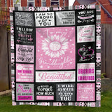 Blanket for Granddaughter Gifts - To my Granddaughter - From Grandma Grandpa, Birthday Christmas Graduation, Inspirational Motivational