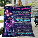 Blanket for Daughter Gifts - To My Daughter When you wrap yourself up in this blanket I'll always be with you,” From Mom, Birthday, Christmas, Graduation, Inspirational Encouragement