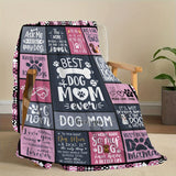 Blanket for Dog Mom Gifts - Best Dog Mom Ever - From Daughter Parents, Birthday Christmas Everyday Encouragement, Inspirational Motivational
