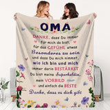 Blanket for Oma Gifts, “Danke, dass Du immer für mich da bist”, From Grandchild, Birthday, Christmas, Everyday Encouragement, Inspirational