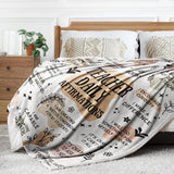 Teacher Gifts Blanket, “Teacher Daily Affirmations”, From Students Parents, Birthday Christmas Graduation Holiday, Inspirational Motivational