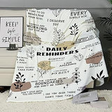 Gifts for Son Blanket, “Daily Reminders”, From Mom Dad, Birthday, Graduation, Christmas, Everyday Encouragement, Inspirational Motivational
