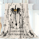 Gifts for Rider Blanket - A dragon without its rider is a tragedy, a rider without their dragon is dead,” From Parents, Birthday, Christmas, Everyday Encouragement, Inspirational