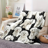 Gifts for Dog Lovers Blanket - Life is better with a Bichon Frise - From Pet Parents, Birthday, Christmas, Holiday, Everyday Encouragement, Inspirational