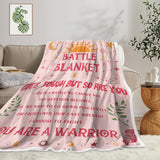 Blanket for Son Gifts, “Battle Blanket, Life Is Tough But So Are You”, From Mom Dad, Birthday, Graduation, Everyday Encouragement, Inspirational
